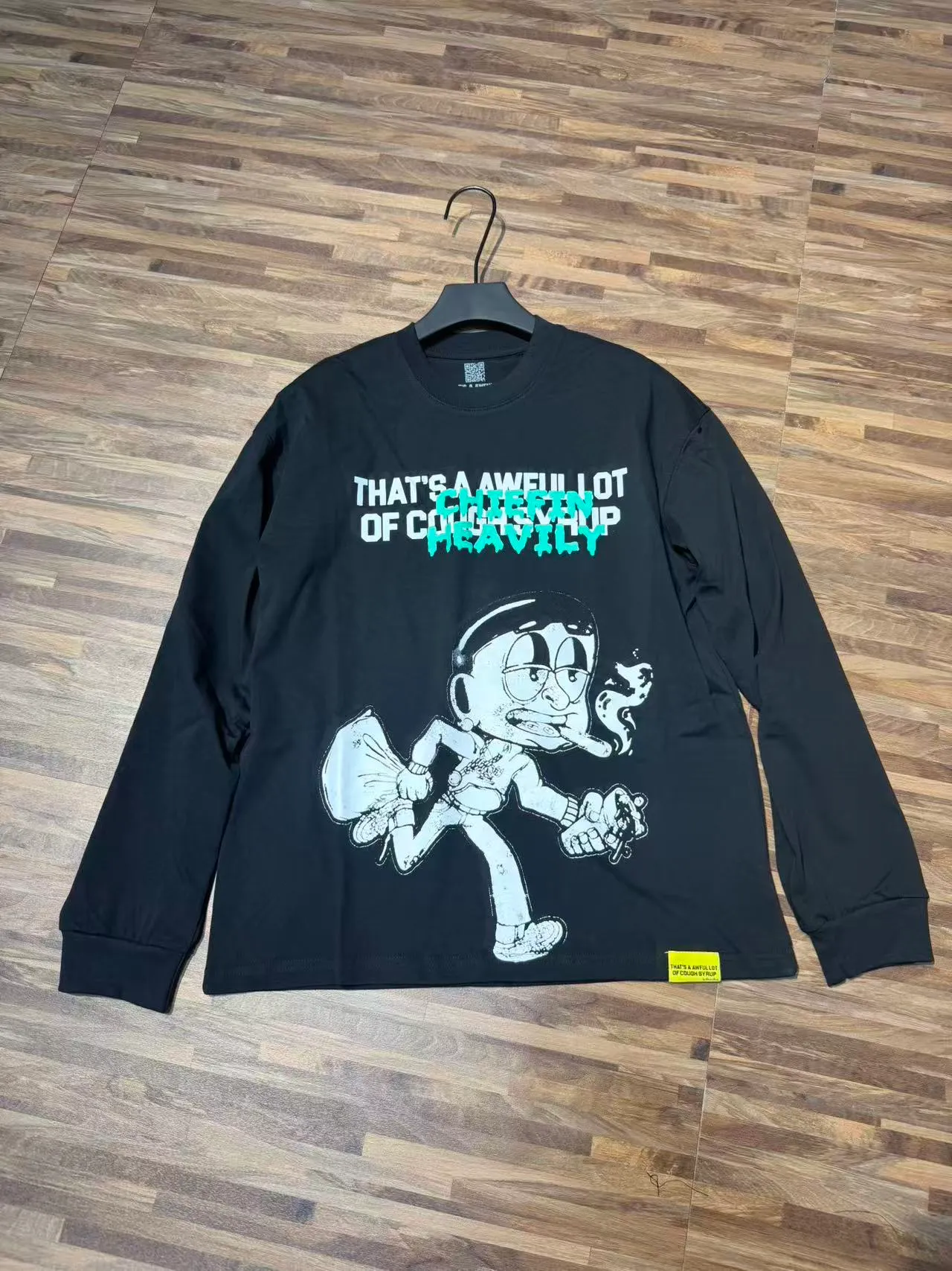 C # / Black THAT'S A AWFUL LOT OF COUGH SYRUP In Stock （ T Series） Same Style. （fabric): 100% Sizes（size）：S-M L X L （colour）： / Black 👉